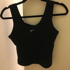 Nike black cropped tank top